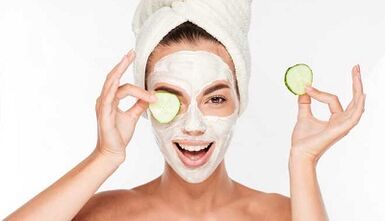 mascarilla de pepino para rejuvenecer la piel del rostro